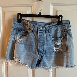 American eagle denim cut off shorts